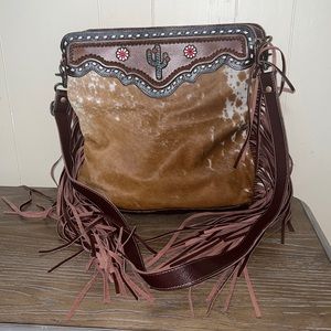 Myra cross body cowhide purse